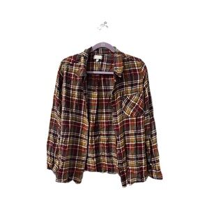 Lucky Brand Fall Inspired Plaid Button-Up Lightweight Shirt
